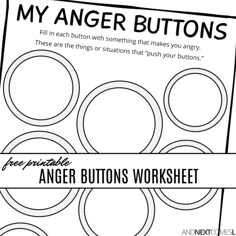 Printable Anger Worksheets