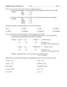 Significant Figures Practice Worksheet Answers Chemfiesta