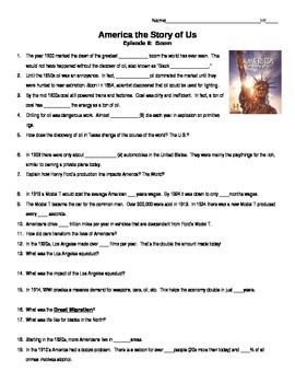 Division America The Story Of Us Worksheets