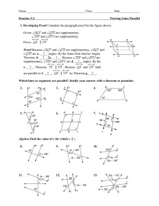 3.2 Proving Lines Parallel Worksheet Answers
