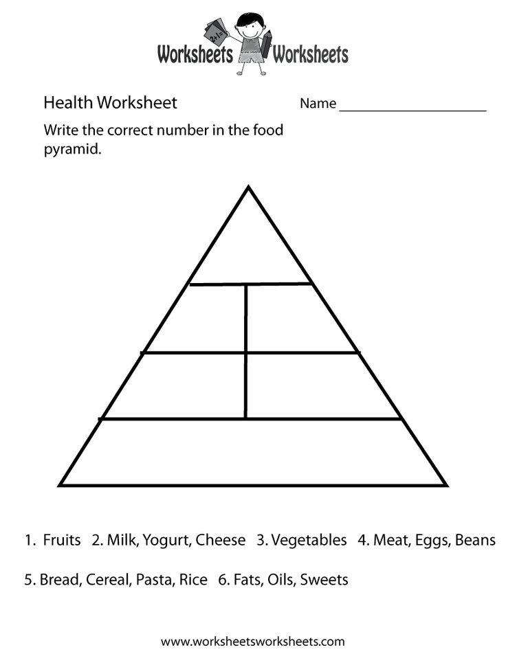 Food Pyramid Worksheet Grade 1