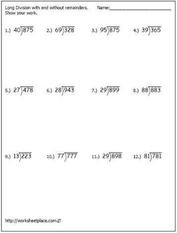 3rd Grade Printable Multiplication Practice Sheets
