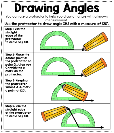Measuring And Drawing Angles With A Protractor Worksheet