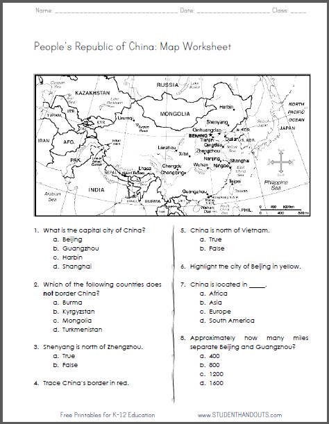3rd Grade Geography Worksheets Pdf