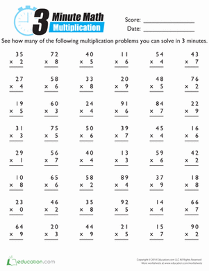 3 Minute Math Drills Addition And Subtraction