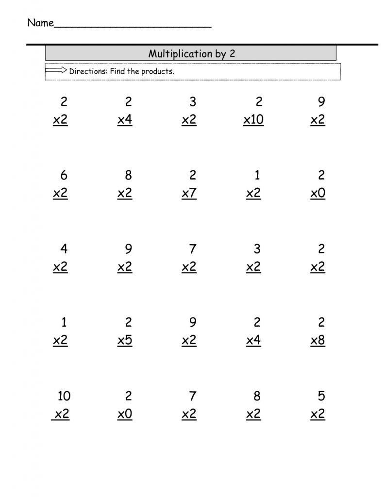 3rd Grade Free Multiplication Facts Worksheets