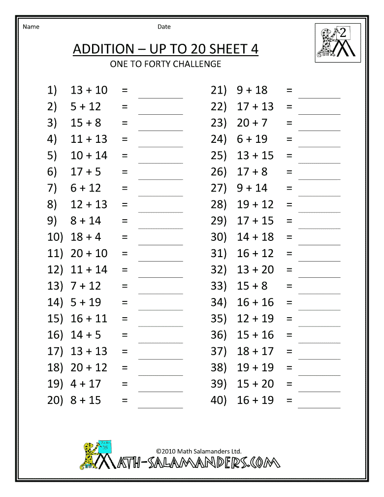 3rd Grade Mental Math Addition Worksheets