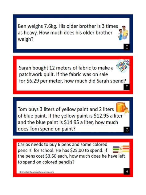 Math Problems For 5th Graders Division