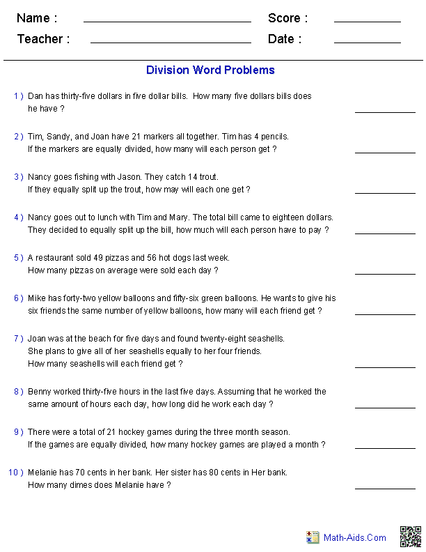 Math Aids Word Problems Addition And Subtraction