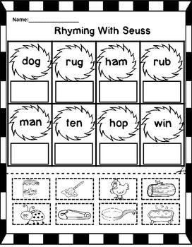 Dr Seuss Worksheets
