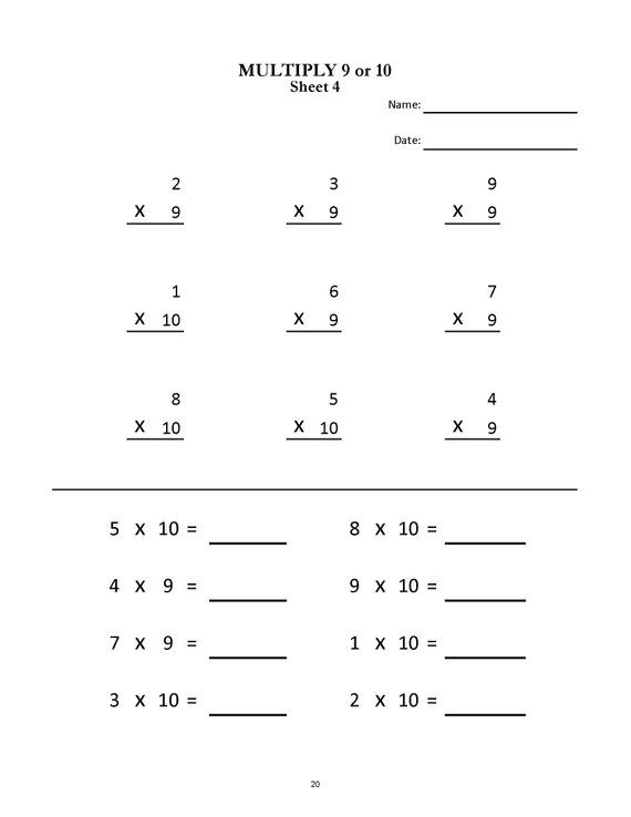 3rd Grade Multiplication Facts Worksheets Pdf