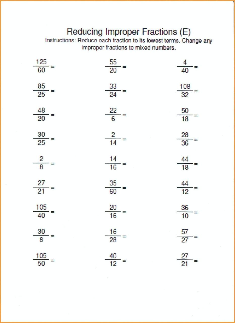 Math Drills Fractions