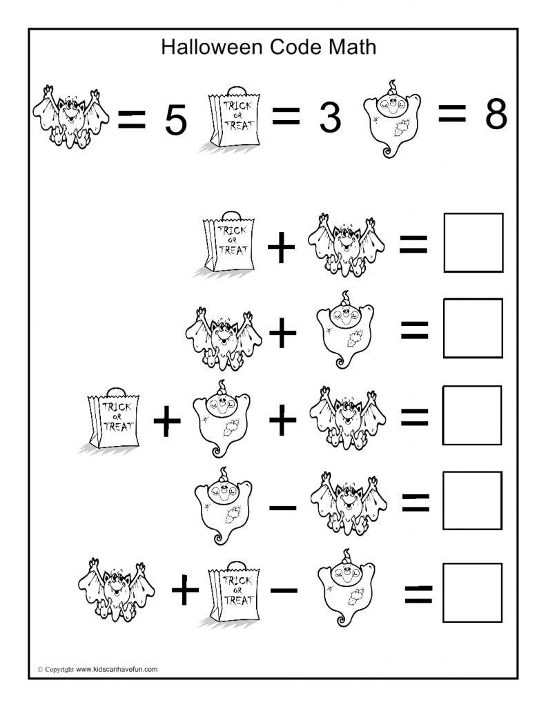 Halloween Worksheets Math