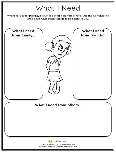 Grief Worksheets For Youth