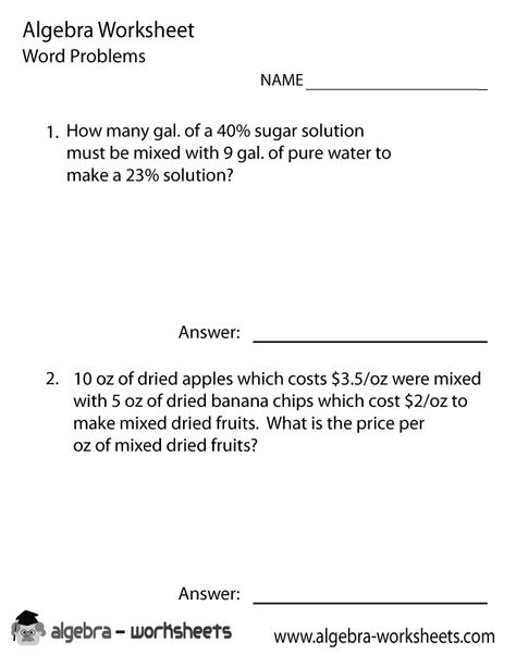 Grade 10 Quadratic Word Problems Worksheet
