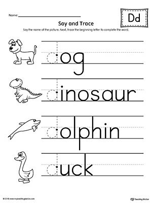 Kindergarten Alphabet Worksheets D