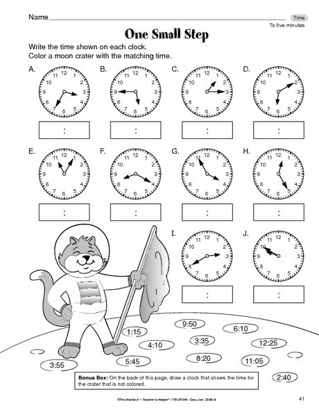 2nd Grade Free Clock Worksheets