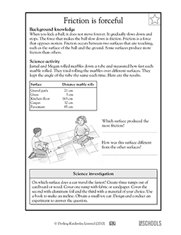 Friction Worksheet For Grade 3