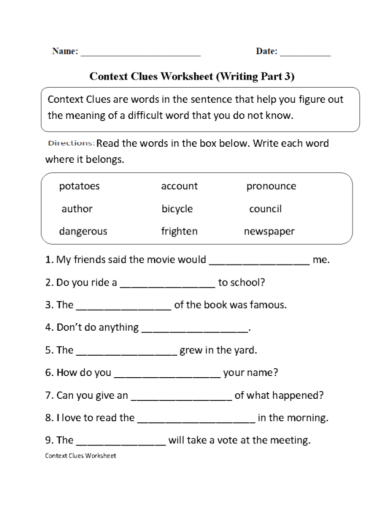5th Grade English Worksheets For Grade 5 Printable