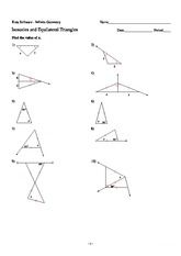 Geometry Isosceles And Equilateral Triangles Worksheet Answers