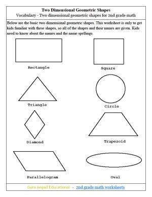 2nd Grade Geometry Worksheets