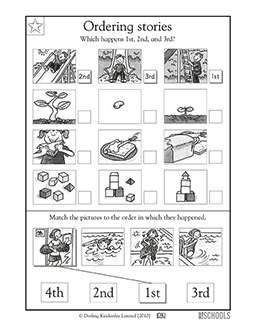 1st Grade Picture Sequencing Worksheets