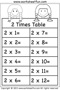 4 Times Table Worksheet Pdf