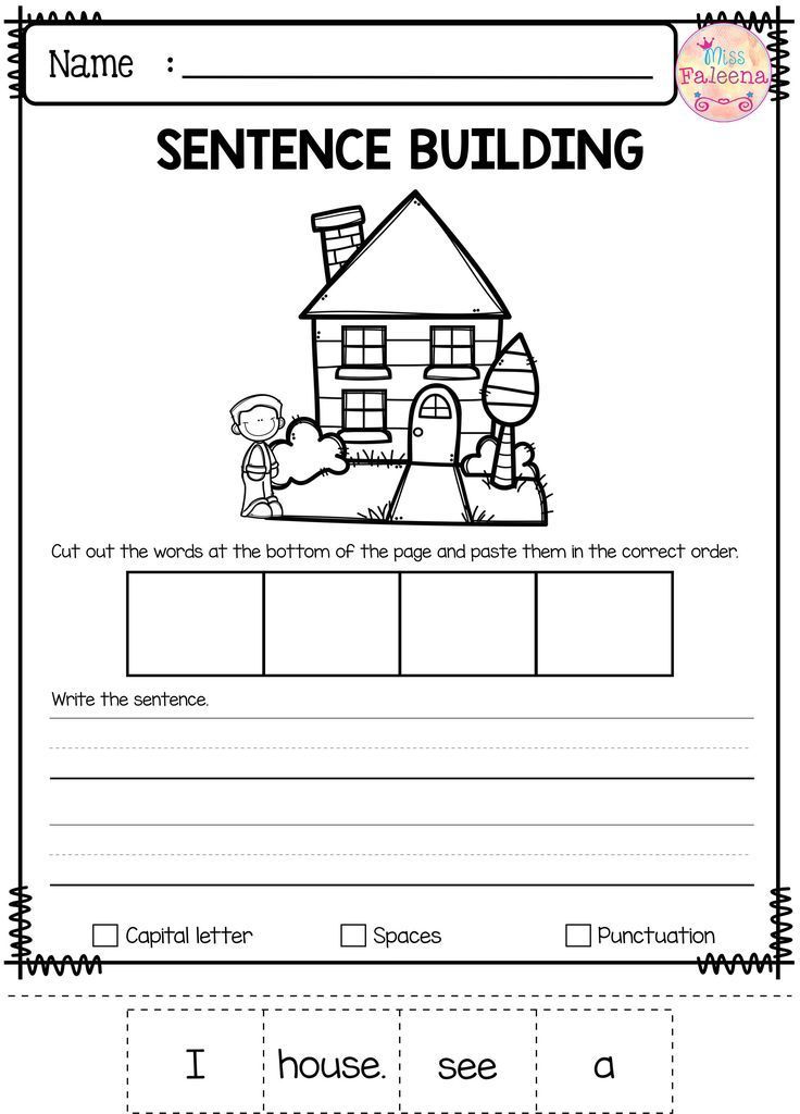 1st Grade Free Sentence Structure Worksheets