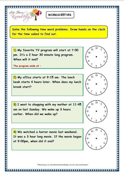 Math Problems For 4th Graders With Answers
