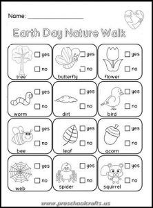 Earth Day Worksheets For Preschool