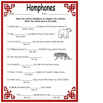 3rd Grade Homonyms Worksheets Pdf