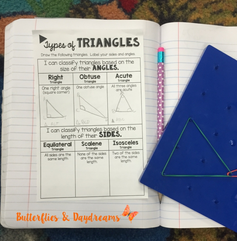 Classifying Triangles And Quadrilaterals Worksheet