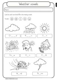Weather Worksheet First Grade