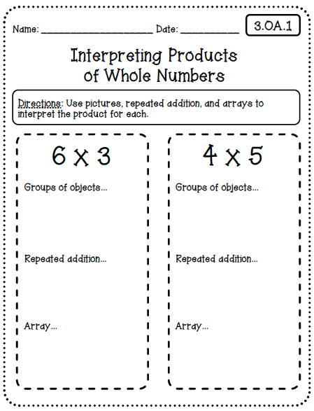 4th Grade Math Worksheets Common Core