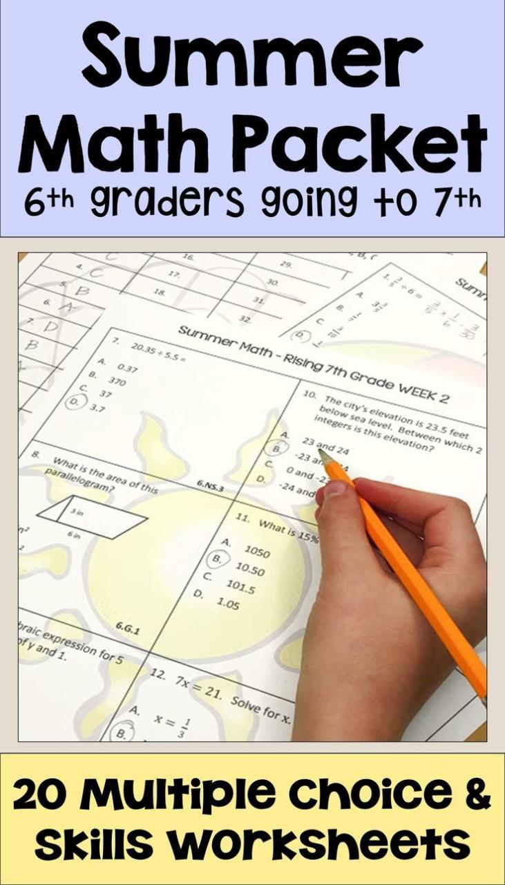 6th Grade Math Problems For 7th Graders