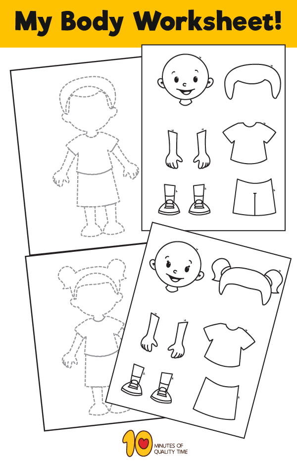 Body Part Worksheet Kindergarten