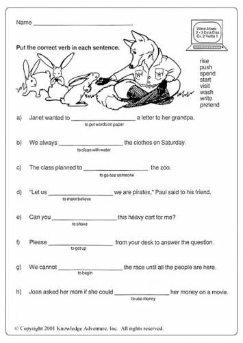 Language Worksheets For 4th Grade