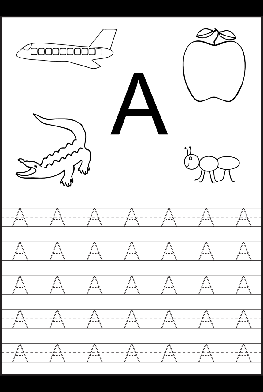 Alphabet Writing Worksheets For Preschoolers