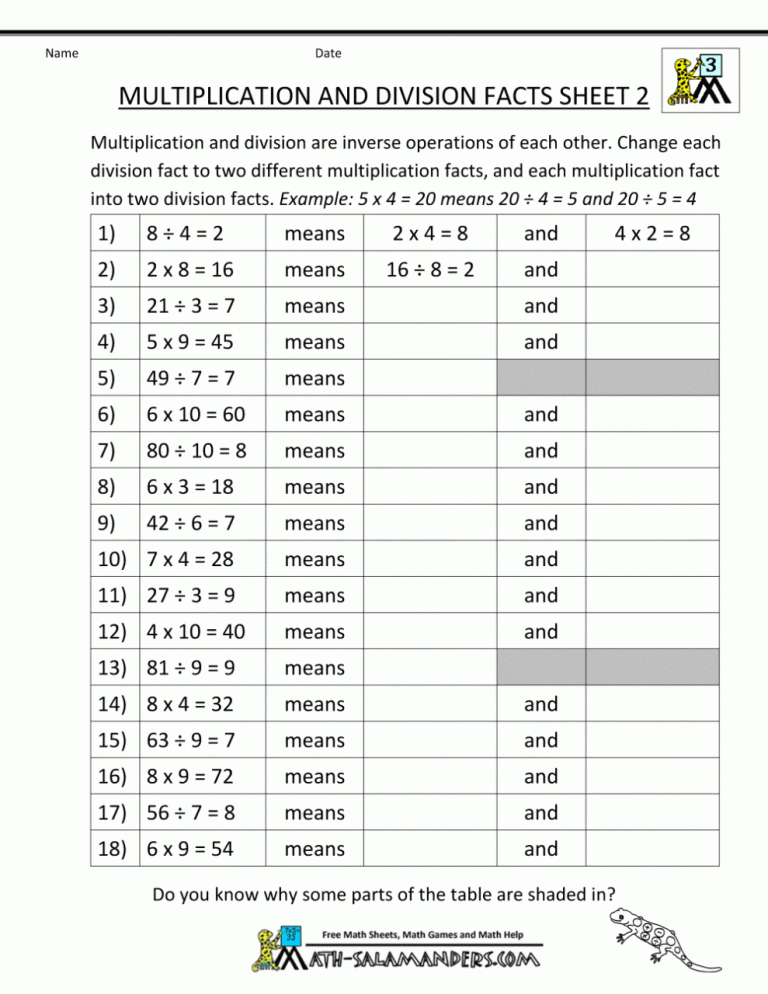 Division Math Problems 7th Grade