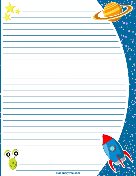 Writing Sheets With Picture Space