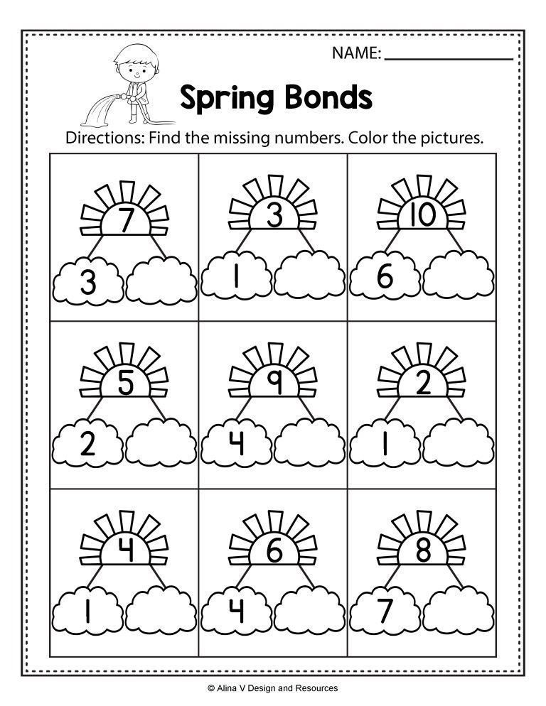 Spring Worksheets For 1st Grade Pdf
