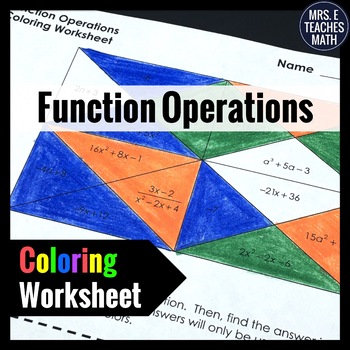 Function Operations Worksheet Answer Key