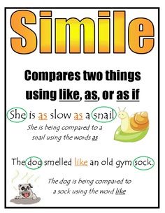 3rd Grade Similes Worksheet With Answers