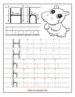 Free Printable Preschool Worksheets Tracing Letters H