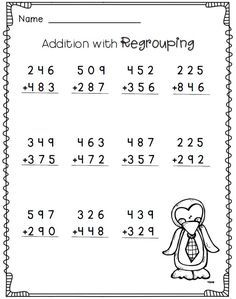3 Digit Subtraction Addition Worksheets For Grade 2 With Regrouping