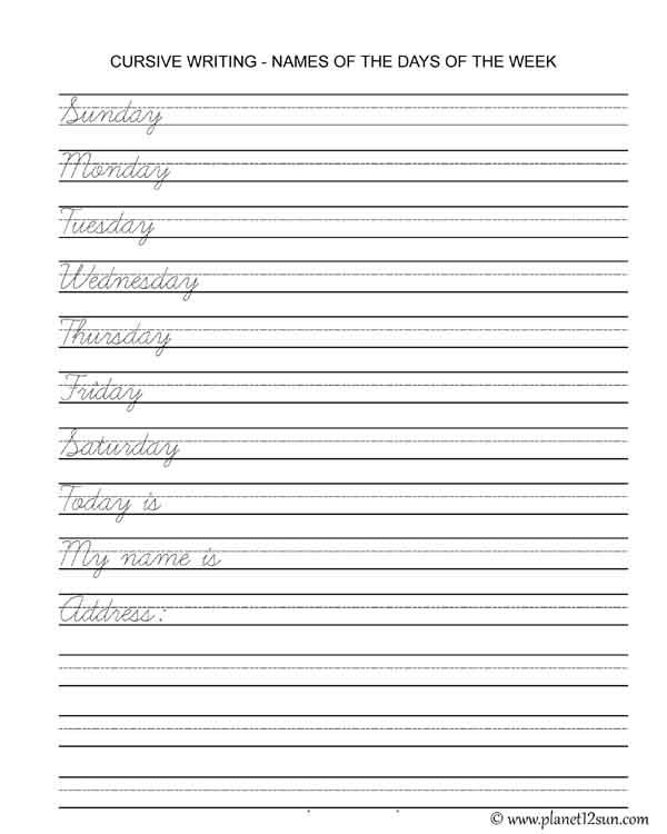 3rd Grade Handwriting Practice Sheets Pdf