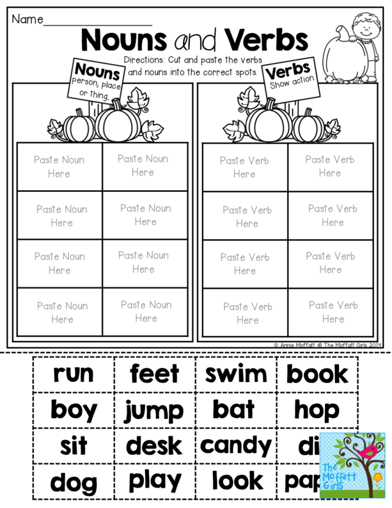 Noun Worksheets Pdf For Grade 1