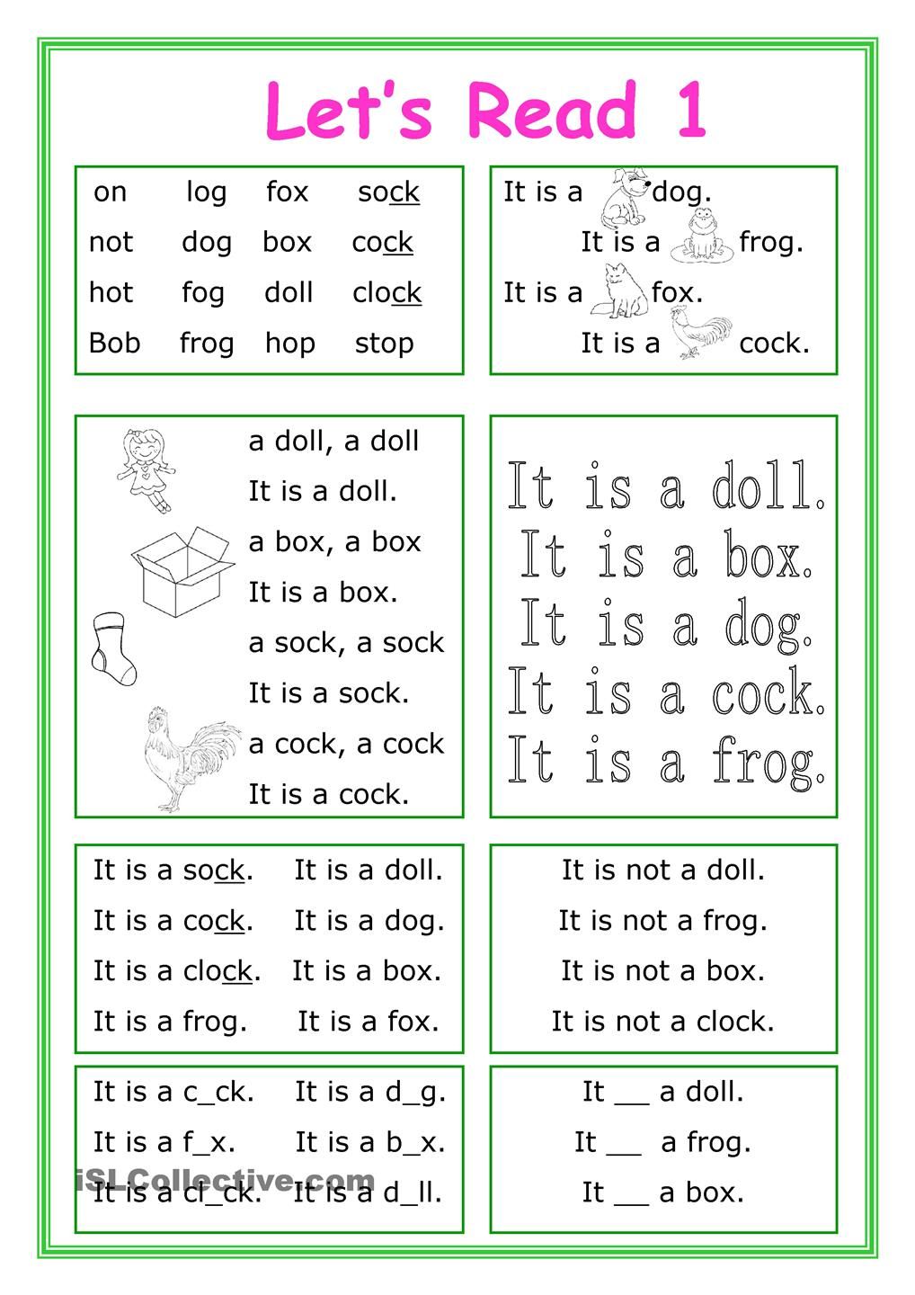 English Reading For Beginners Worksheets