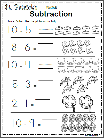 Math Subtraction Worksheets Kindergarten