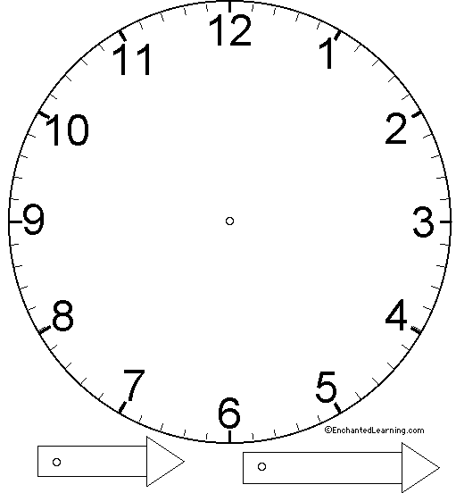 Clock Printable For Teaching